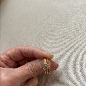 Elegant 14k Rose Gold plated stack rings (sold as set) size 6